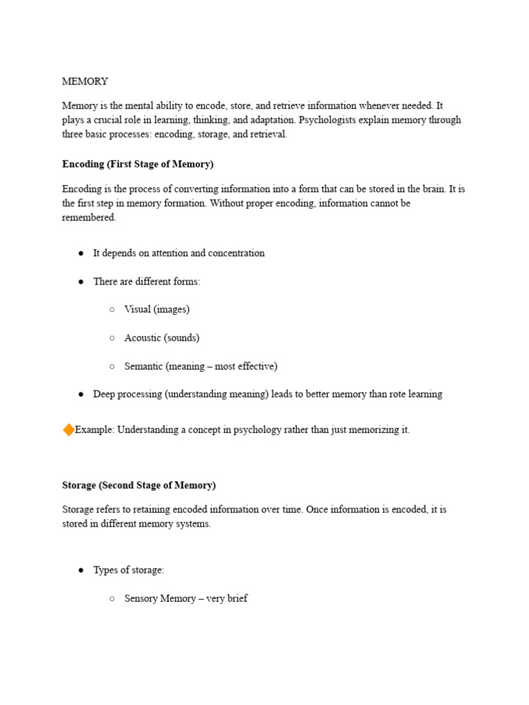 Module 3. Memory and Forgetting | PDF | Memory | Recall (Memory)