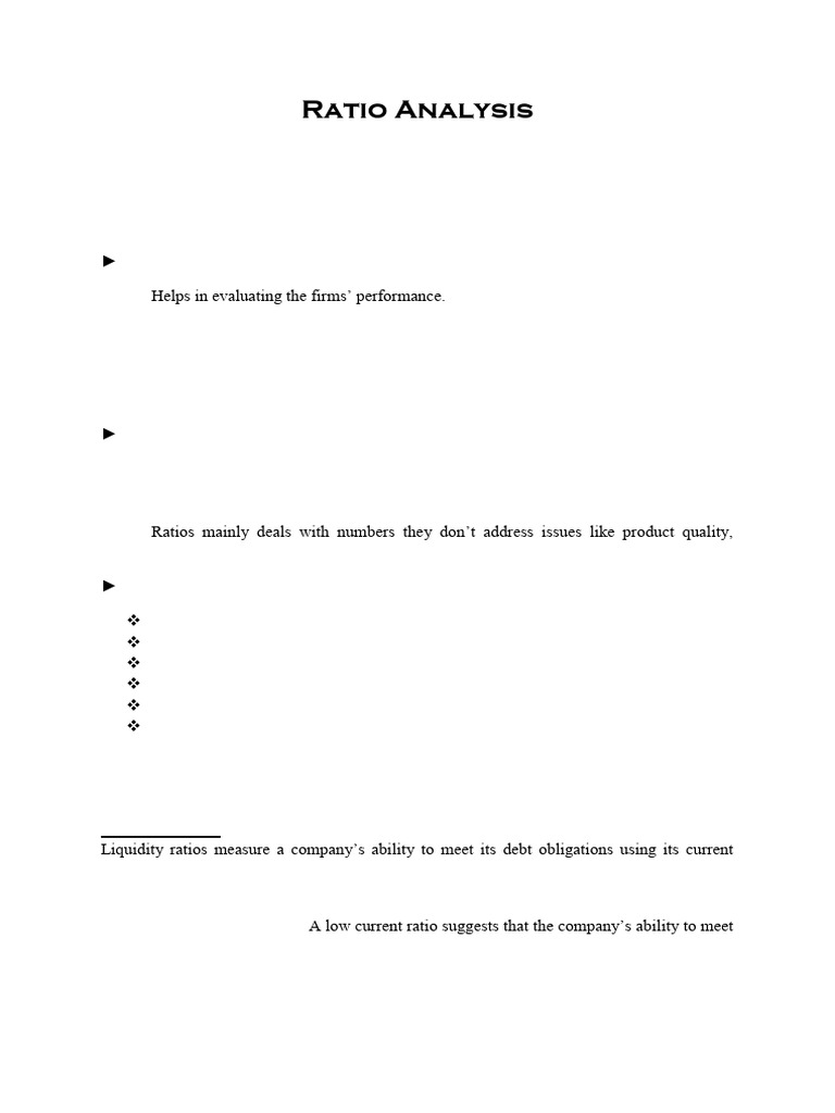 Ratio Analysis Final | PDF | Equity (Finance) | Balance Sheet