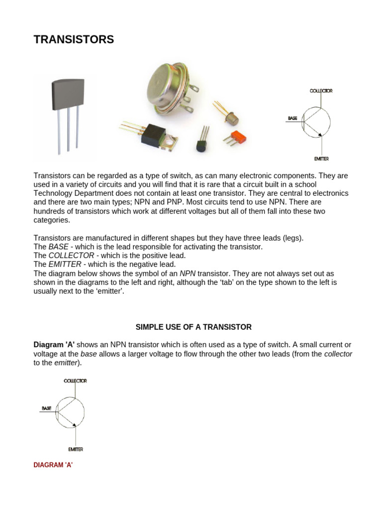 7. Information - Transistors | PDF