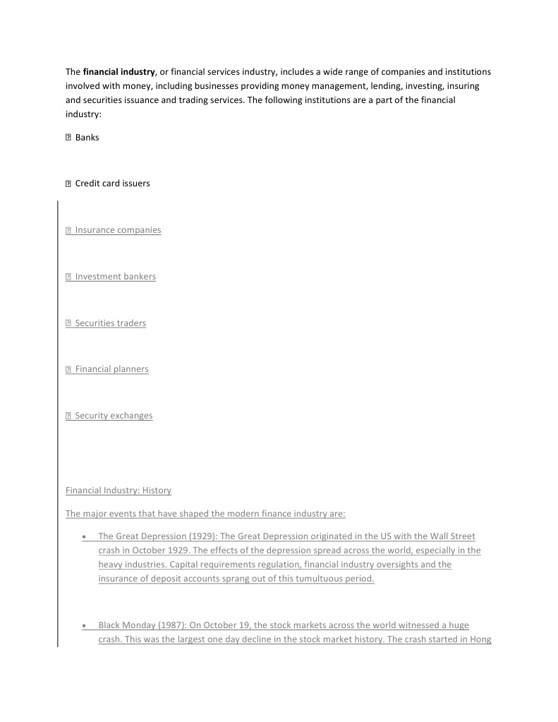 Industry | PDF | Financial Crisis Of 2007–2008 | 1997 Asian Financial ...