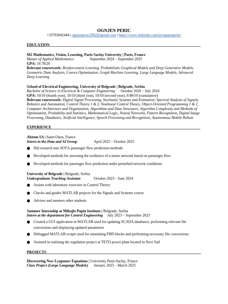 CV | PDF | Machine Learning | Artificial Intelligence