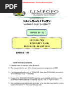 Grade 12 Geography Research Task 2025 | PDF | Geography | Hypothesis