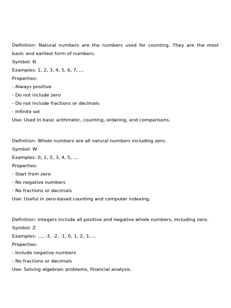 Types of Standard Numbers QR | PDF