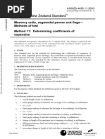 As NZS 4456.11-2003 Masonry Units and Segmental Pavers and Flags - Methods of Test Determining Coefficients o