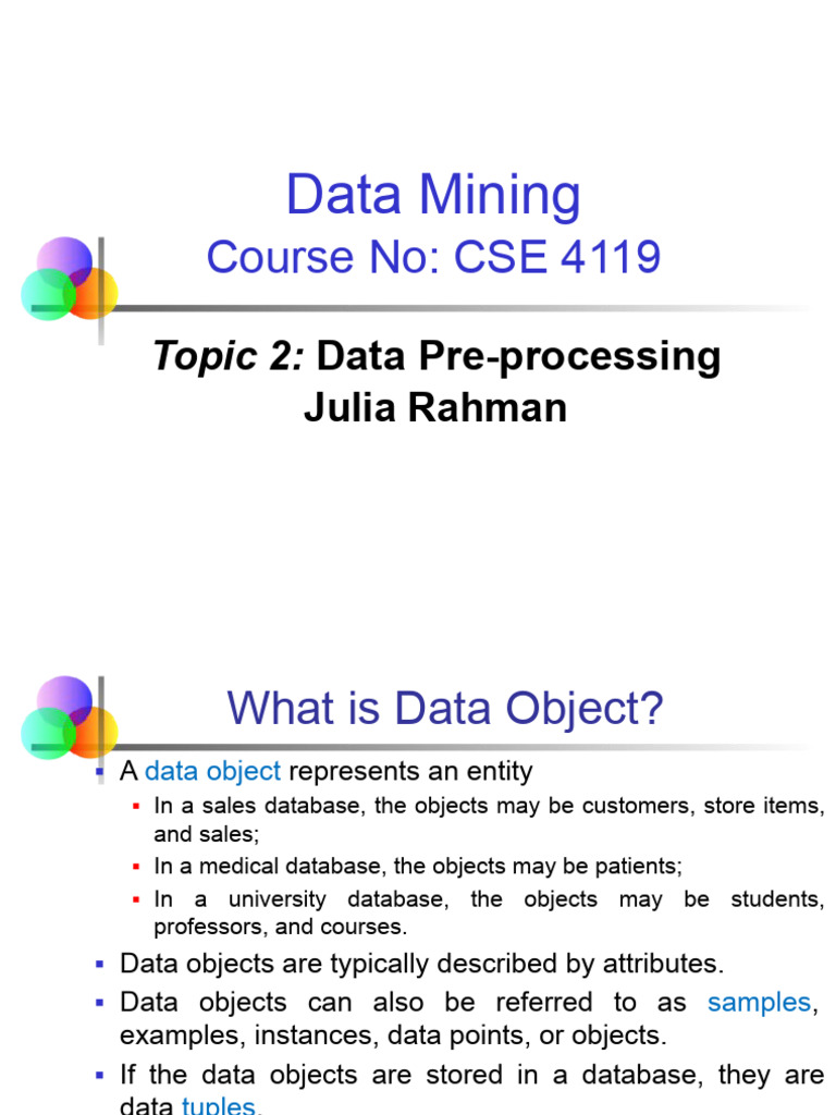 2 Data Preprocessing.pptx | PDF