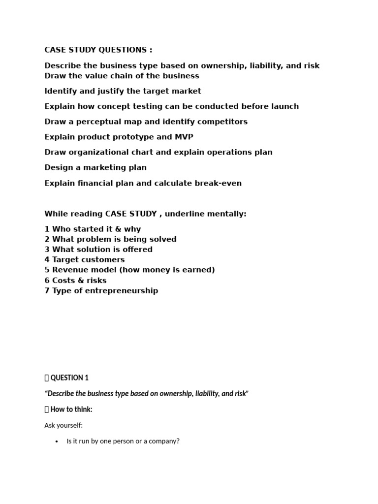 Case Study Explanation | PDF | Marketing | Startup Company