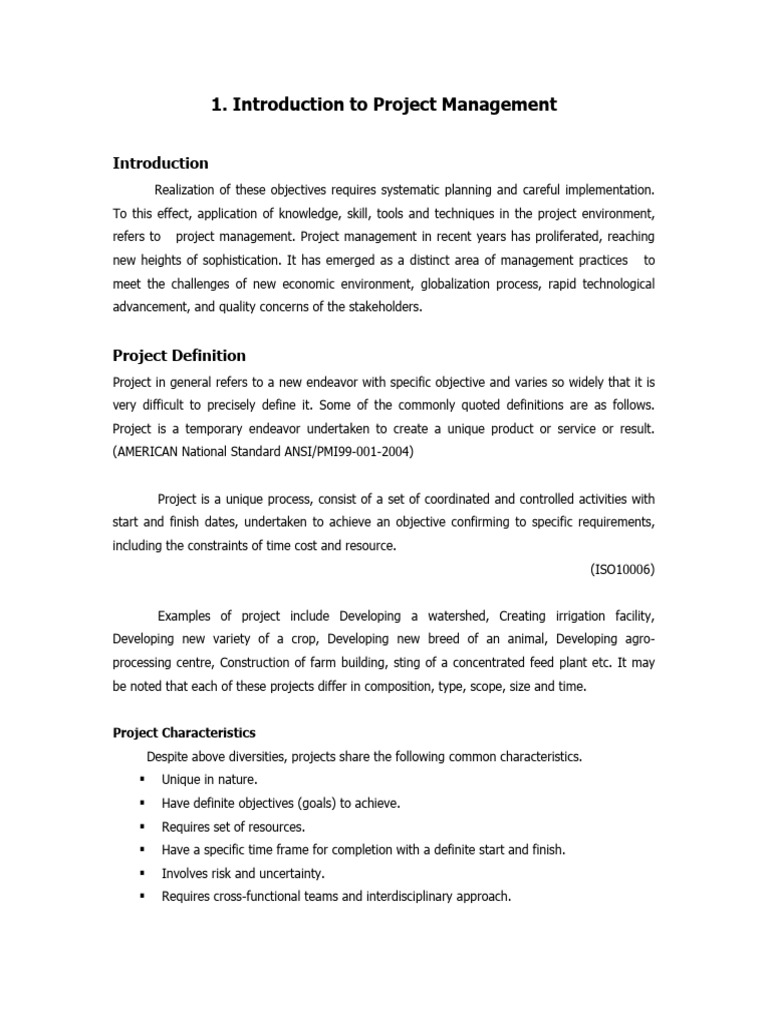 PM - Unit 1 and 2 | PDF