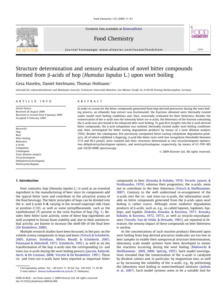 drinks of hops | PDF | High Performance Liquid Chromatography | Hops