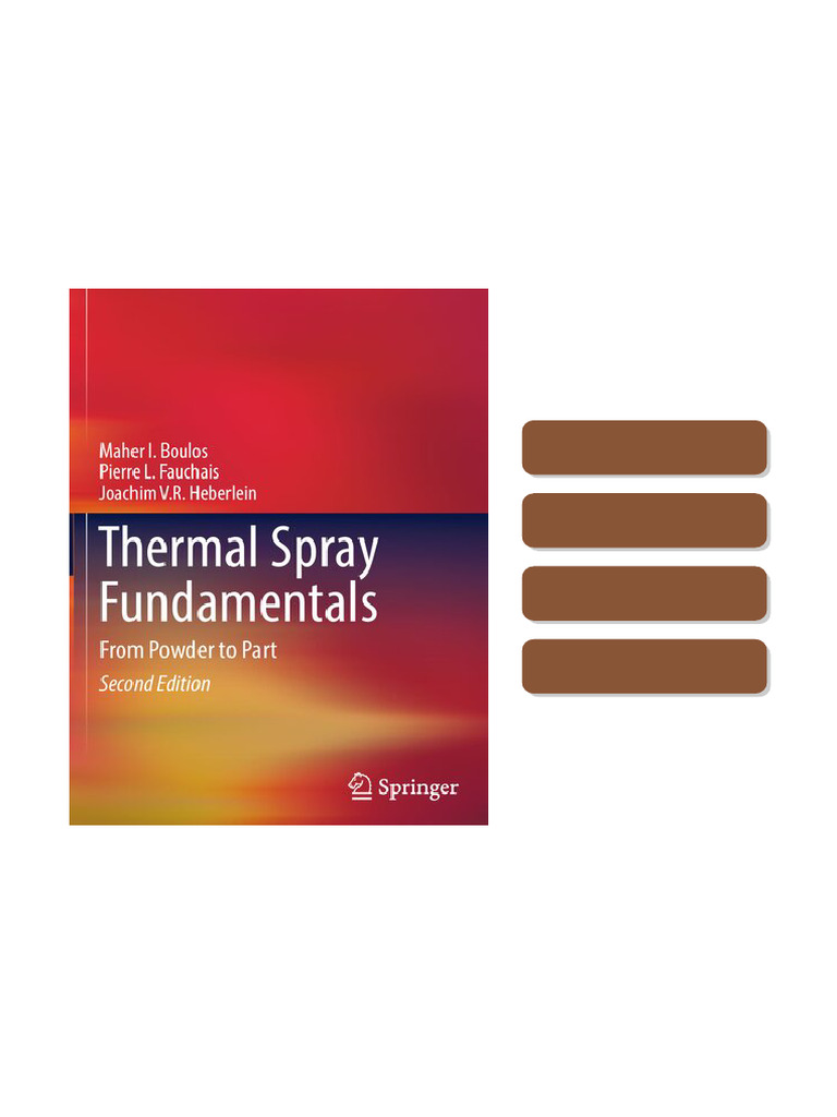 Unlock Thermal Spray Fundamentals From Powder to Part 2nd Edition Maher ...
