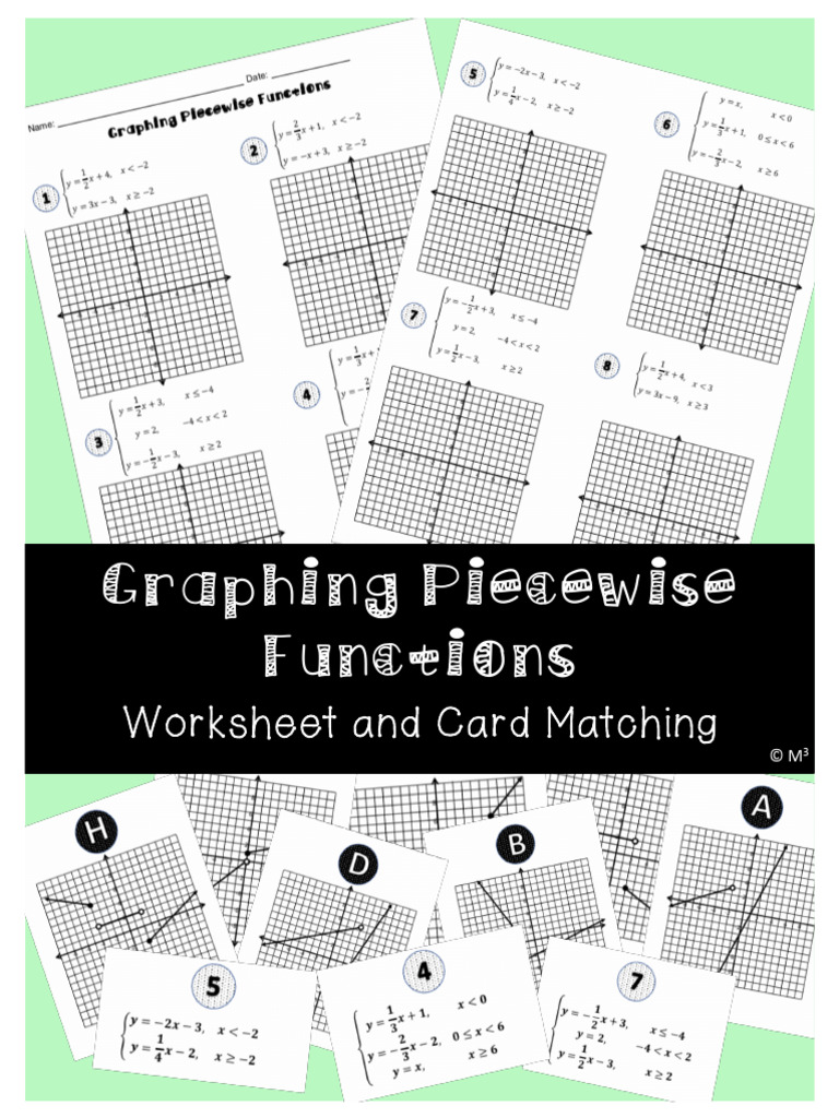 GraphingPiecewiseFunctionsWorksheetandCardSort-1 | PDF | Computing
