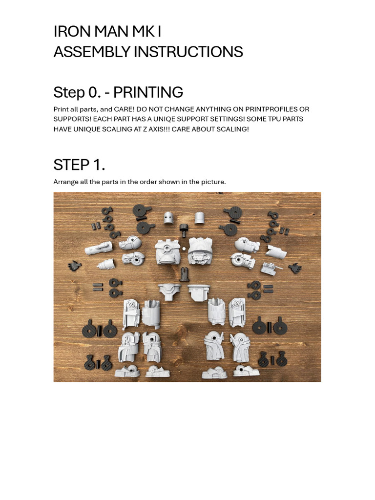 Iron Man Mk i Assembly Instructions | PDF
