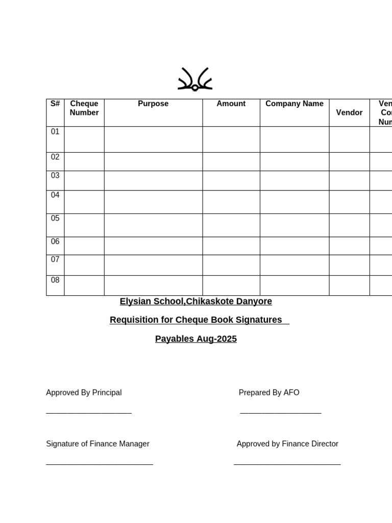 Format for Requisition of Cheque March 2025 | PDF
