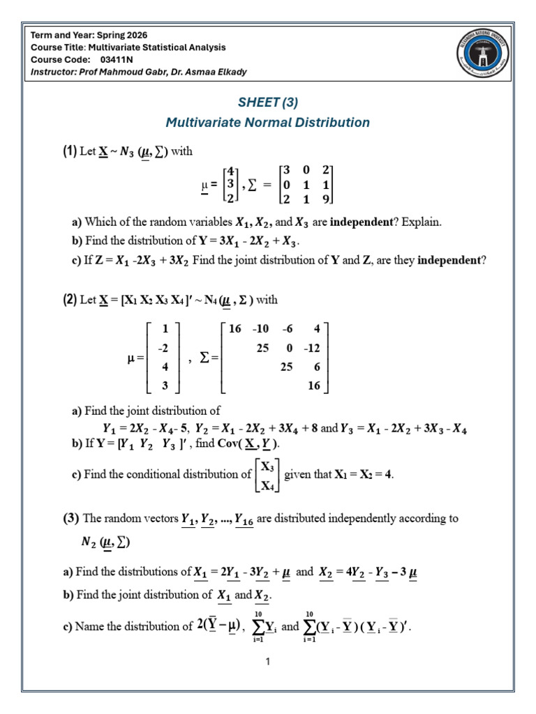 411N Sheet3 | PDF | Statistical Theory | Statistical Models