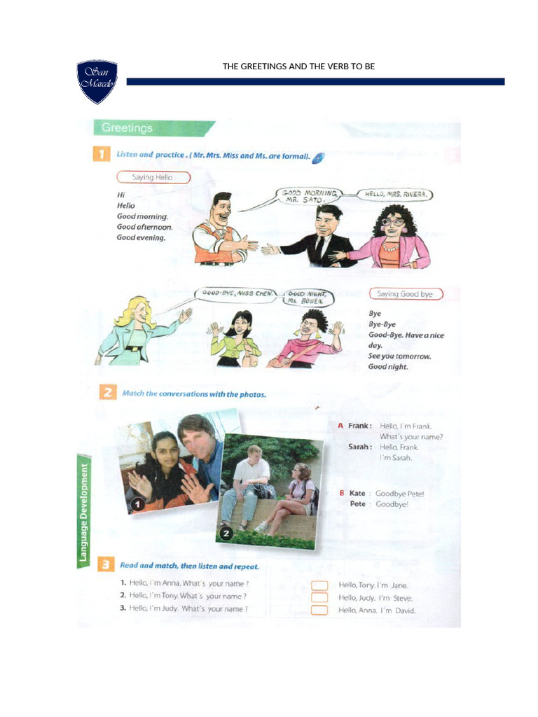 WORKSHEET PERSONAL PRONOUNS AND VERB TO BE | PDF