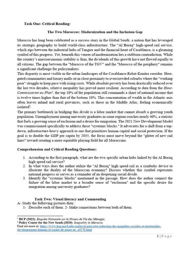 Poverty and the Less Fortunate | PDF | Morocco | Economies