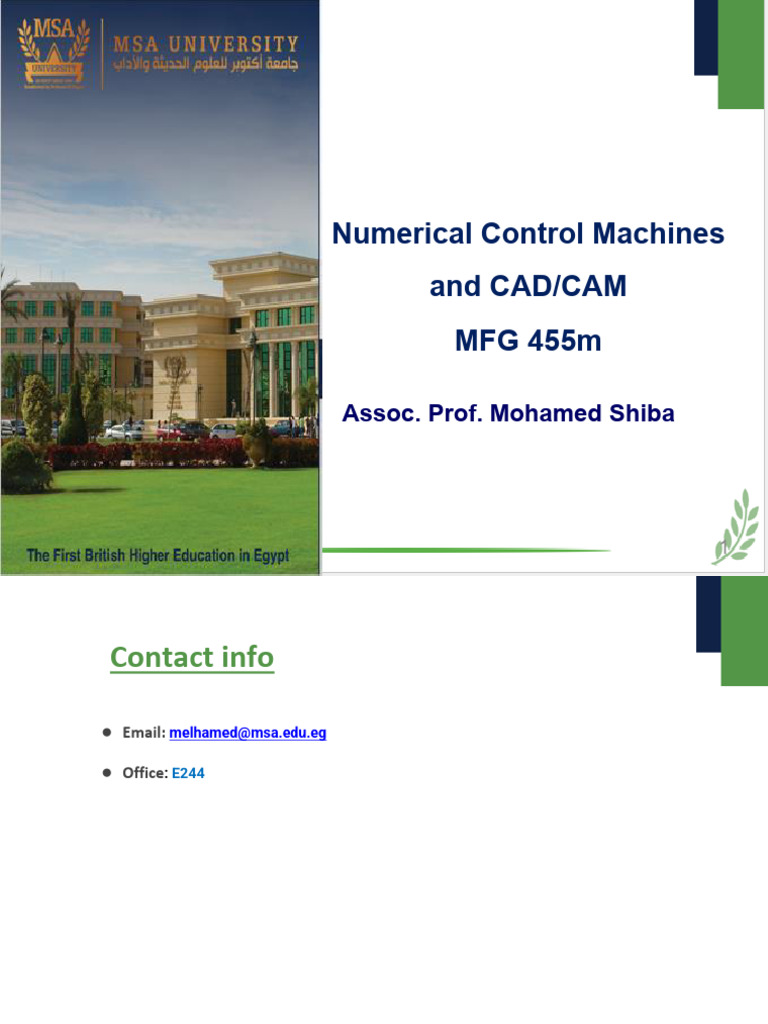 Lect 1 Course Overview | PDF | Automation | Computer Aided Design