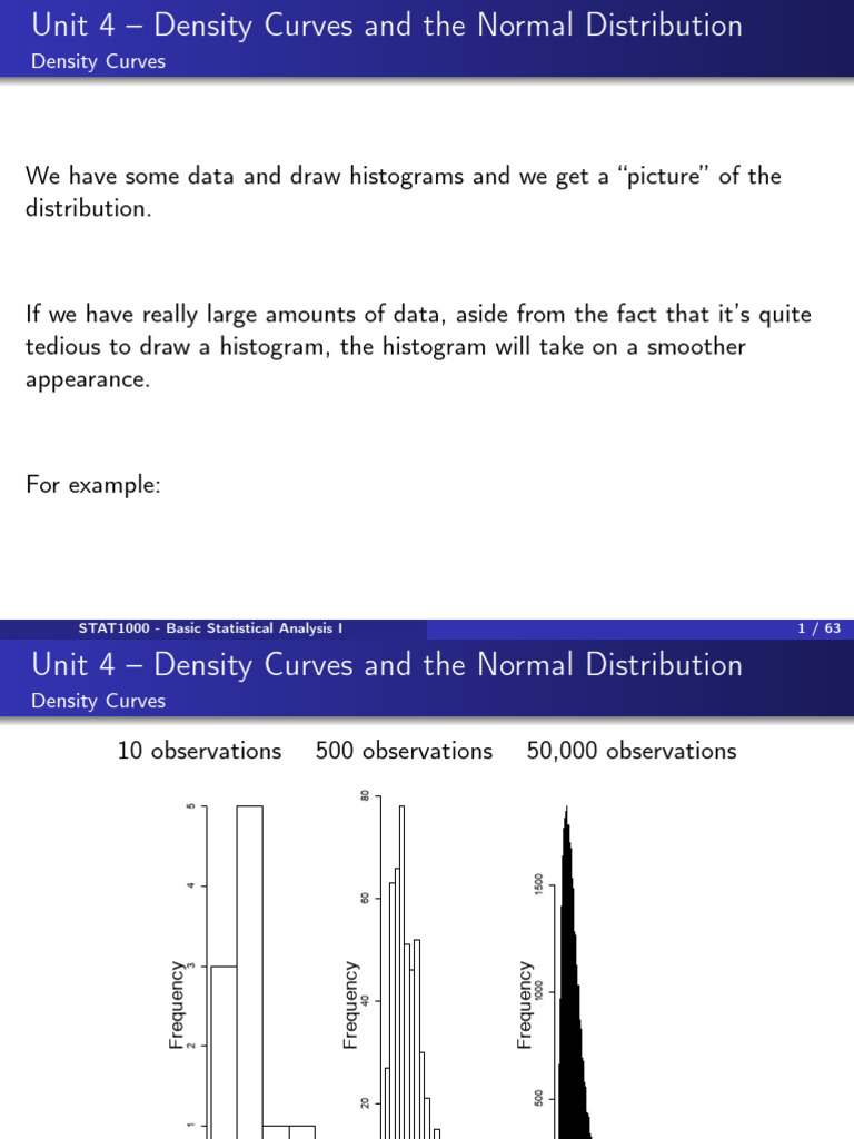 00 - STAT 1000 Normal Distribution Notes | PDF