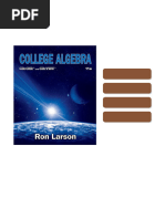 College Algebra, 11e Ron Larson Ebook Clear PDF | PDF | Equations