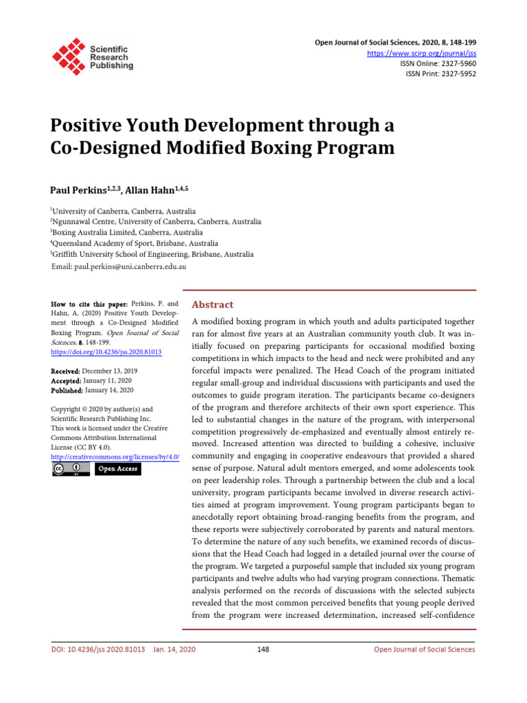 Positive Youth Development Through a Co | PDF | Thought | Data