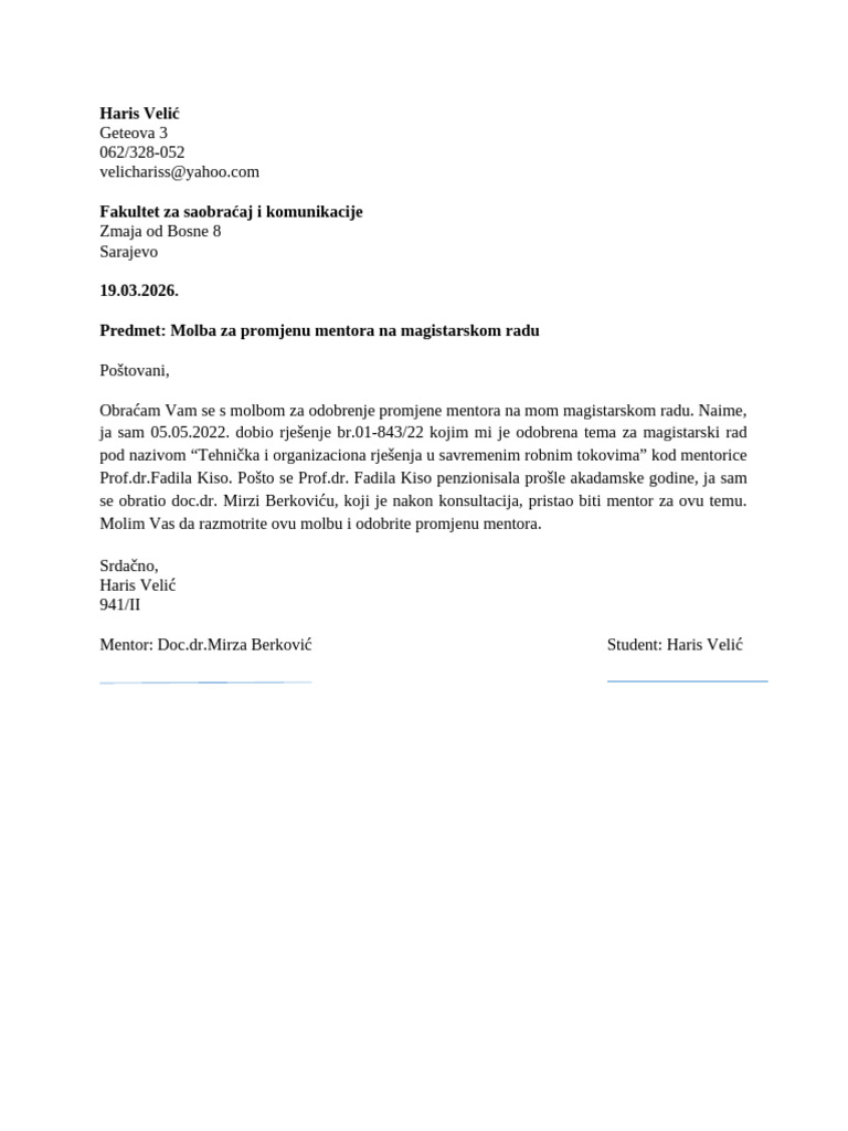 molba | PDF