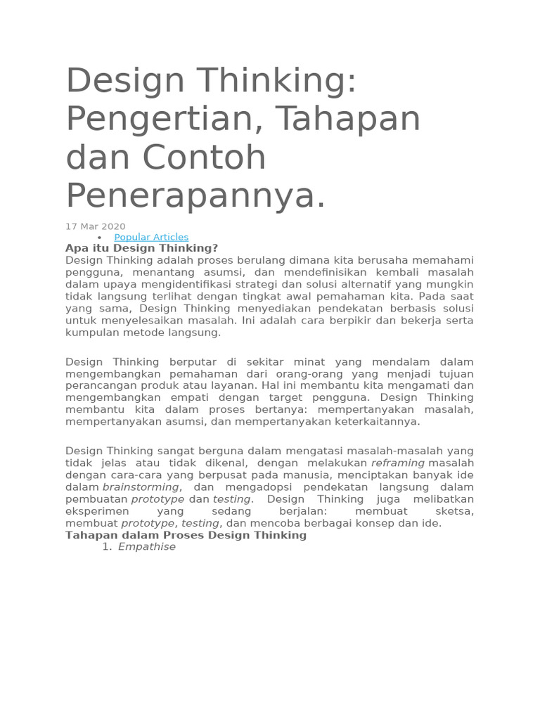 Design Thinking | PDF