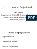Guidelines For Project Work
