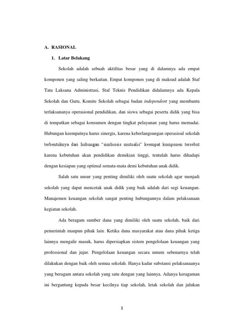 Sistem Pelaporan Keuangan Sekolah