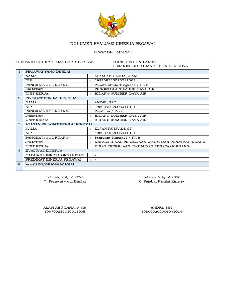 SKP Maret 2026 Alam | PDF