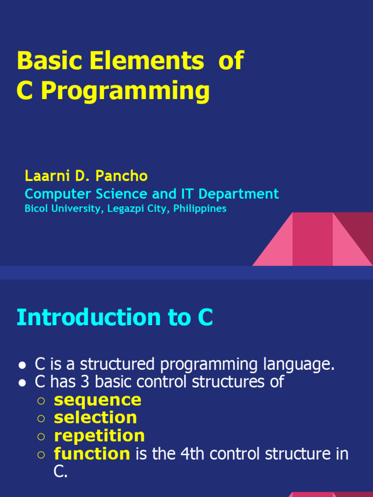 C Basic Elements | PDF