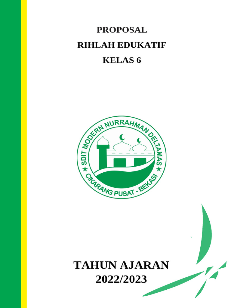 Proposal Rihlah Edukatif Kelas 6 2023 | PDF