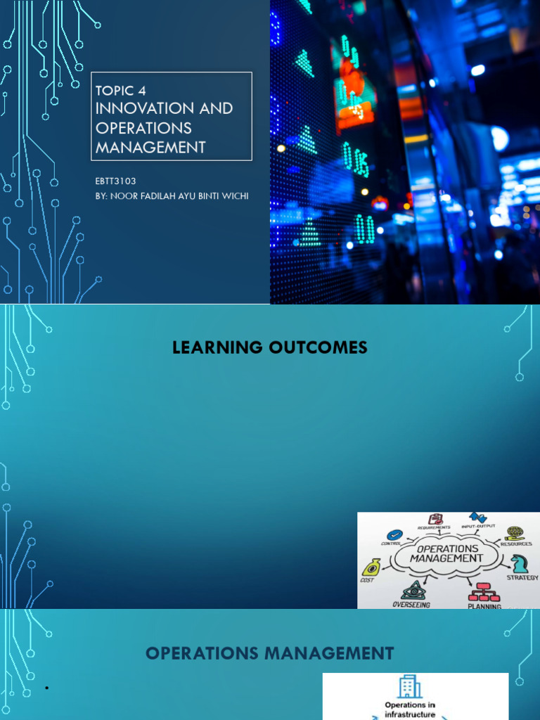 Topic 4 Innovation and Operation Management | PDF | Six Sigma ...