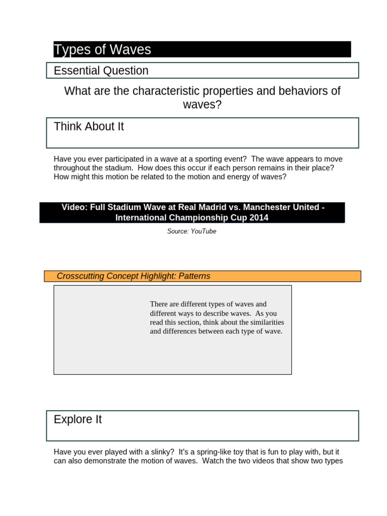 Semester B - Wave and Sound | PDF | Sound | Waves