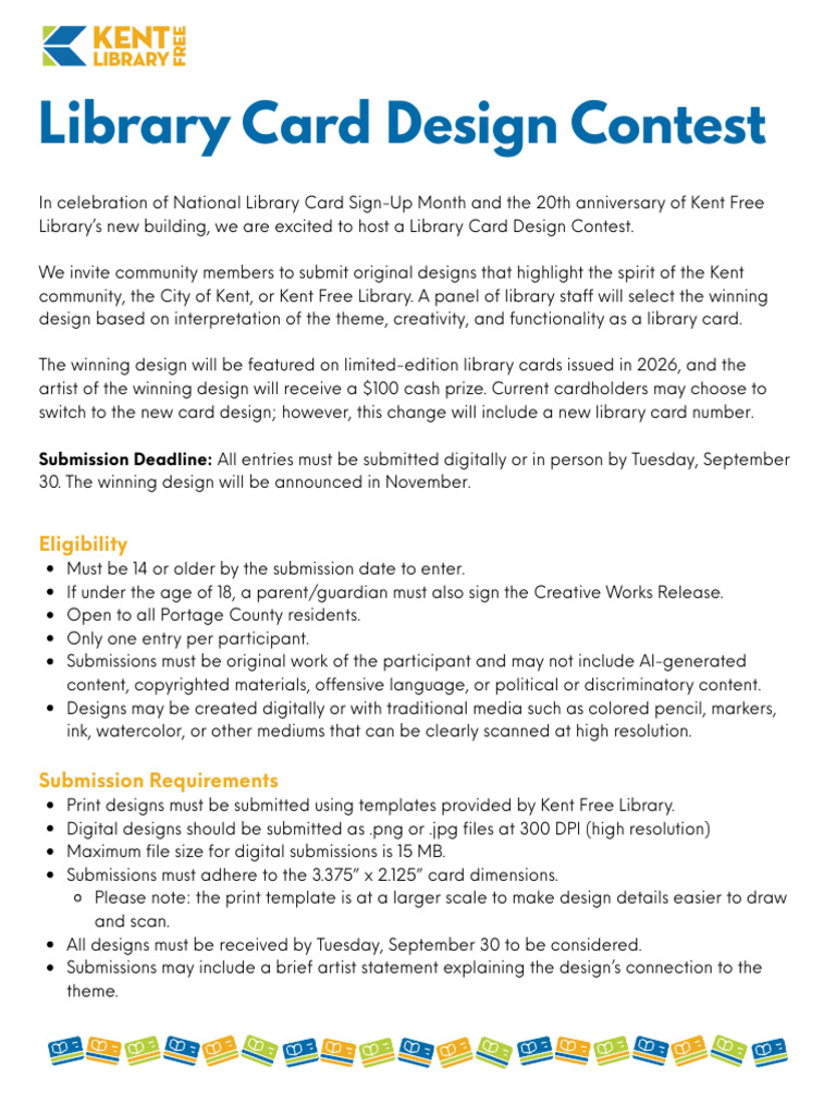 Library Card Design Contest | PDF