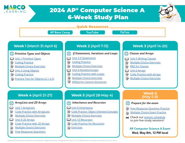 2024-AP-CS-A-6-week-study-plan | PDF