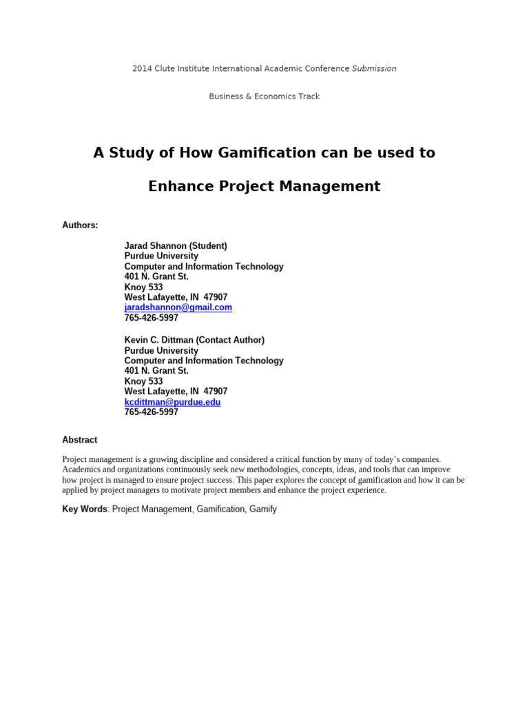 Gamification and Project Management | PDF | Motivation | Motivational