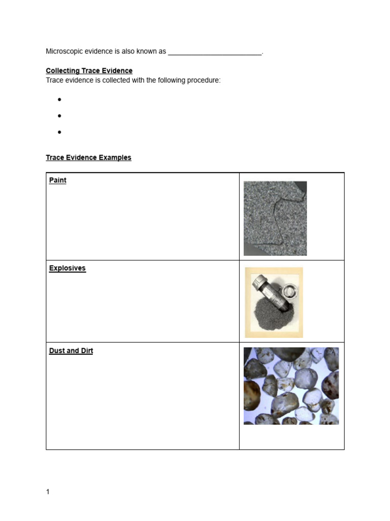 Trace and Impression Evidence Notes | PDF | Hair | Microscope