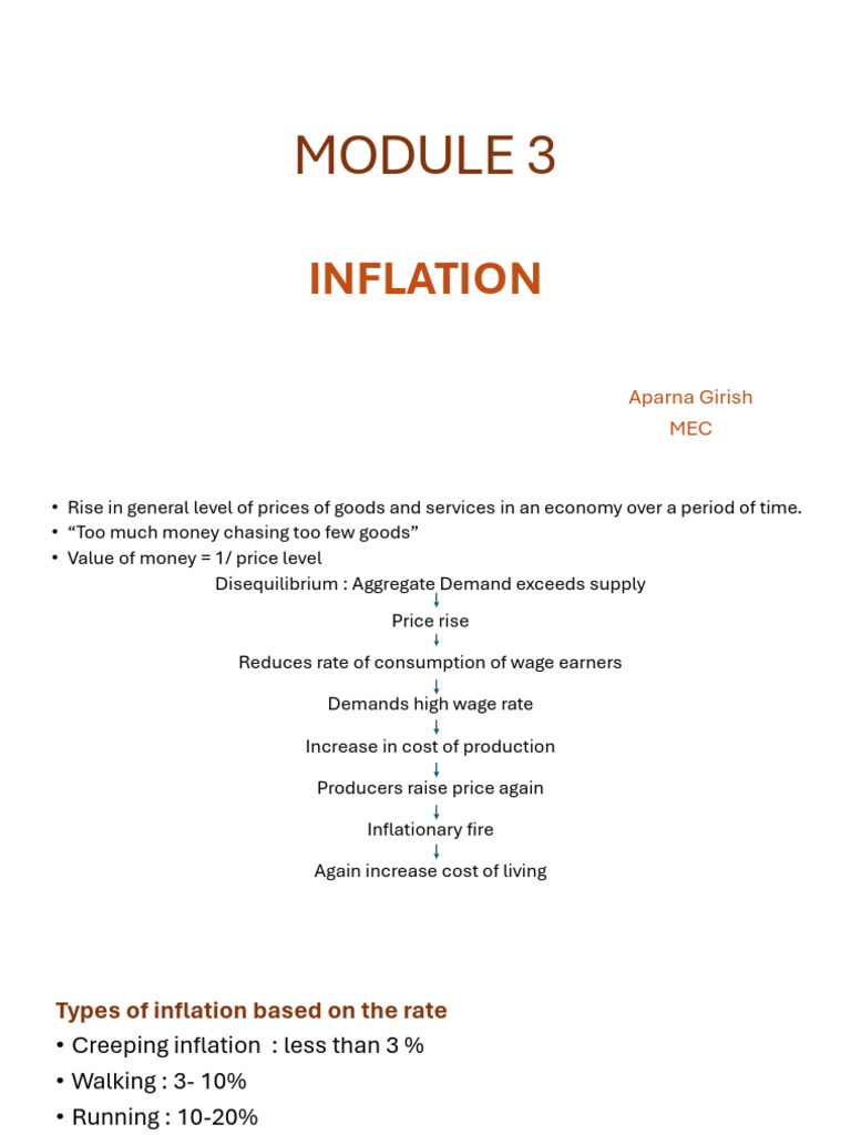 S3, S5 Module 3 Inflation | PDF