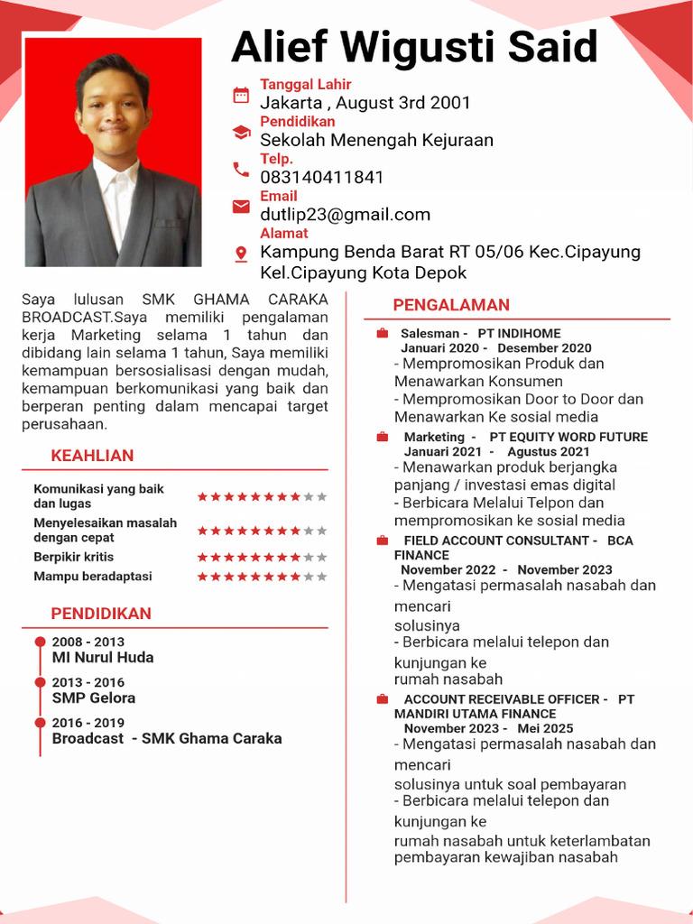 CV Update Terbaru | PDF