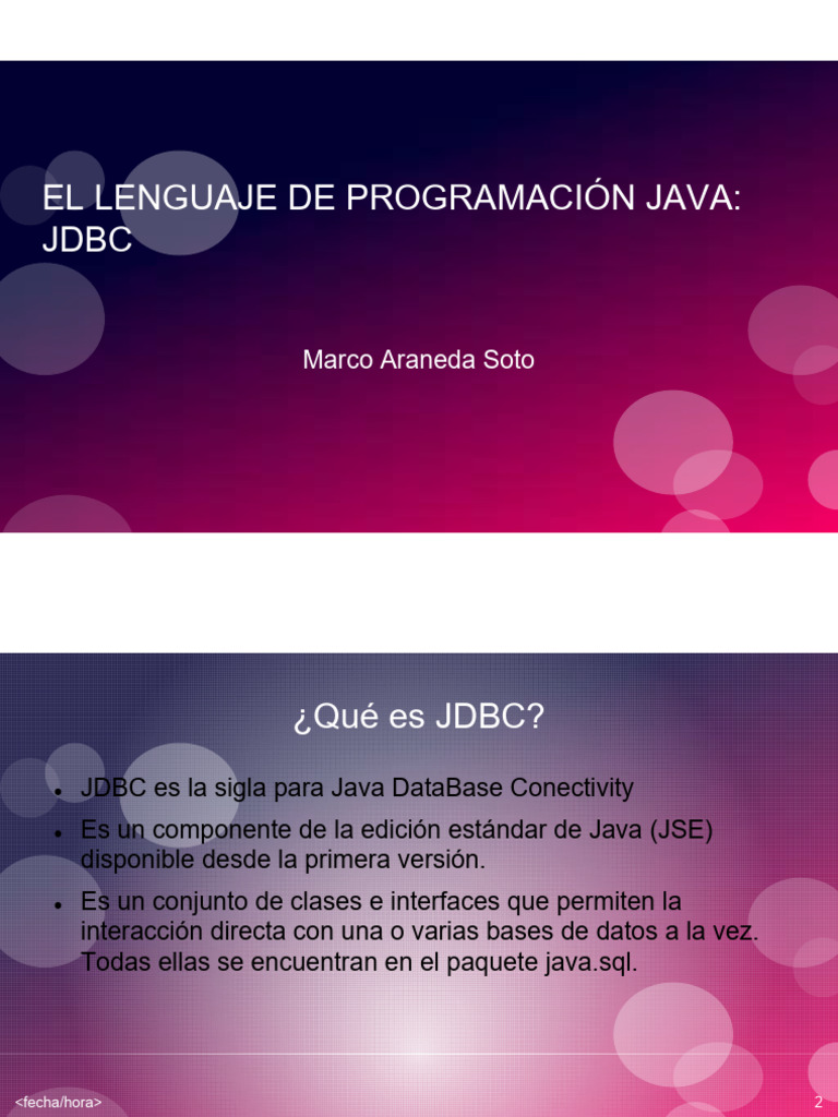 JDBC | PDF | Java (lenguaje de programación) | Mi sql