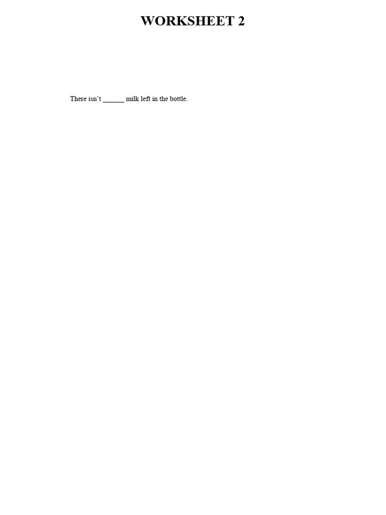Worksheet 2 | PDF