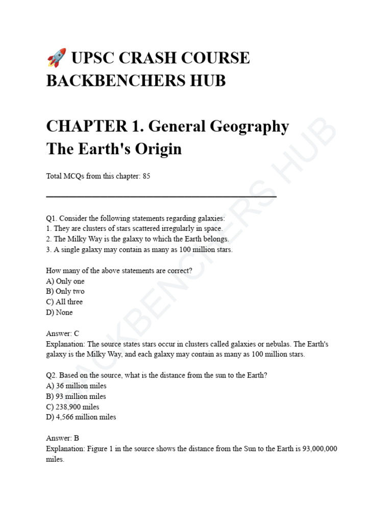(Eng) Group 2 Geography Chapter 1 The Earth's Origin | PDF | Equator ...