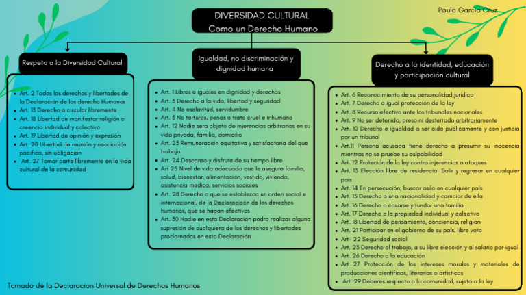 La Diversidad Cultural Como Derecho Humano_Paula Garcia Cruz | PDF ...