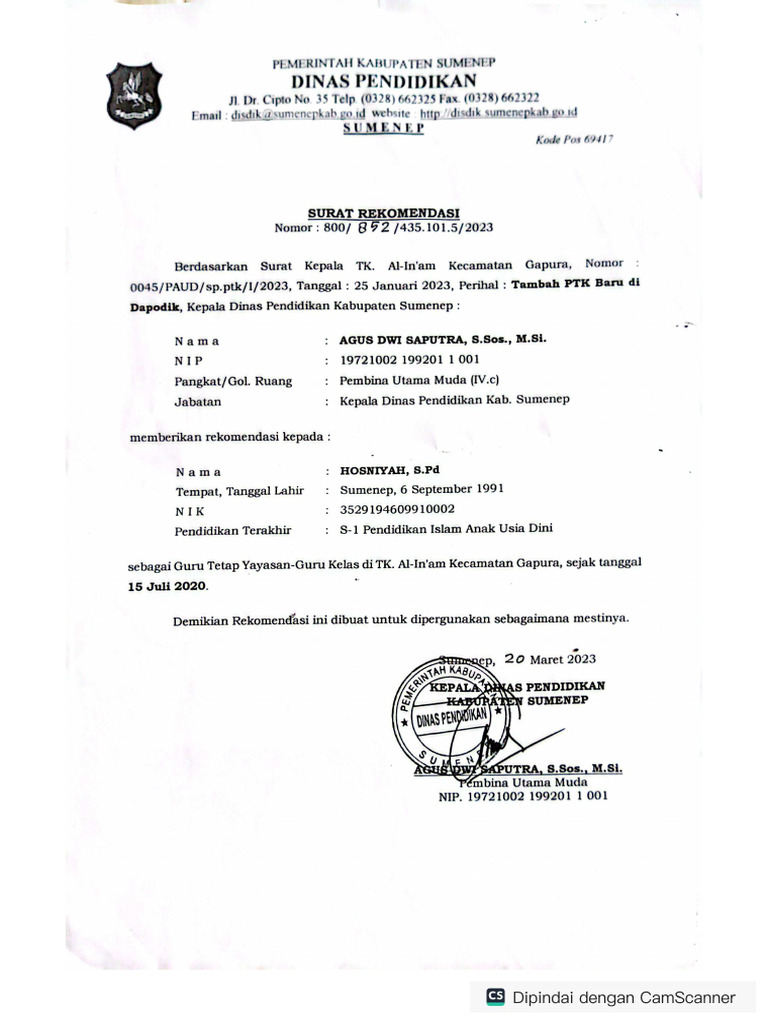 Surat Rekom | PDF