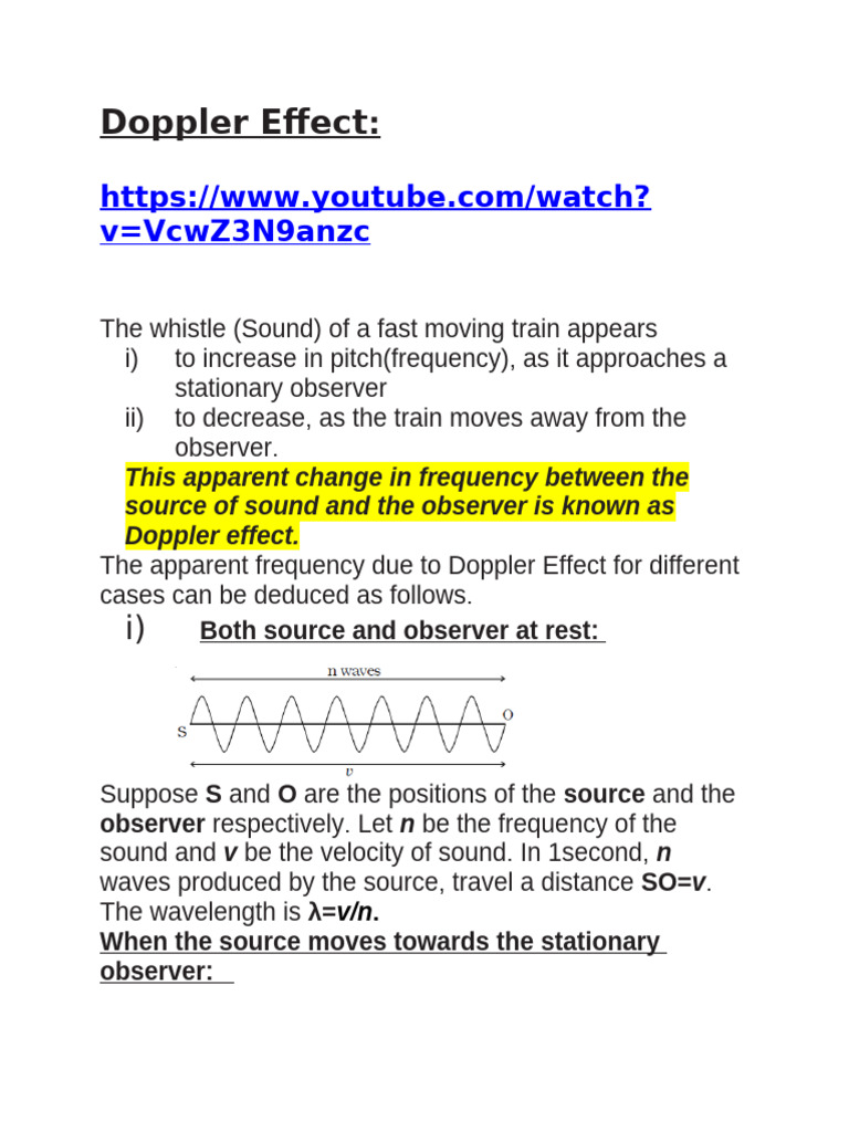 DOPPLER EFFECT | PDF