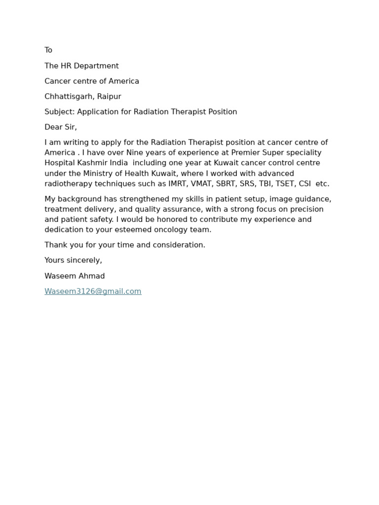 Covering Letter | PDF