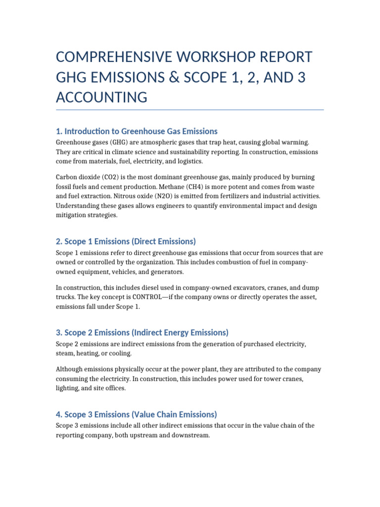 15 Page Ghg Report | PDF | Greenhouse Gas | Natural Gas