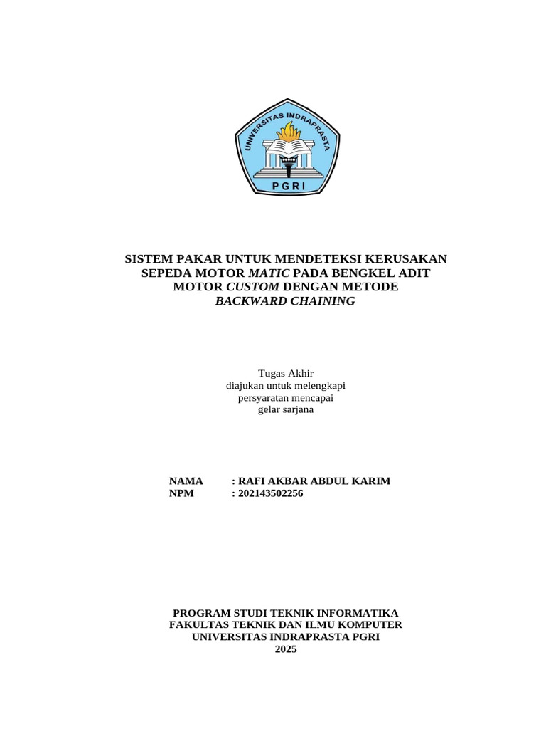 Skripsi Rafi Akbar Abdul Karim 202143502256 | PDF