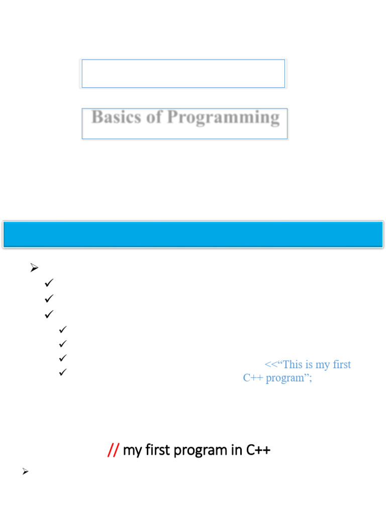 Lecture - 2 Basics of Programming | PDF | C++ | Namespace