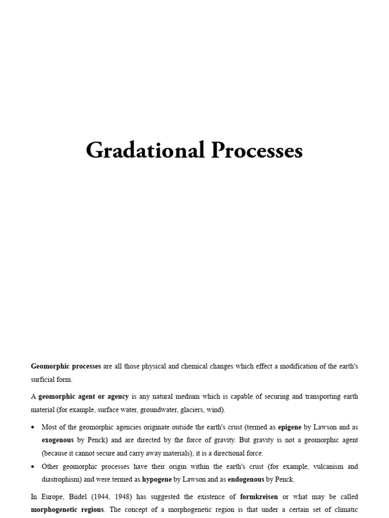 4 Gradational Processes | PDF