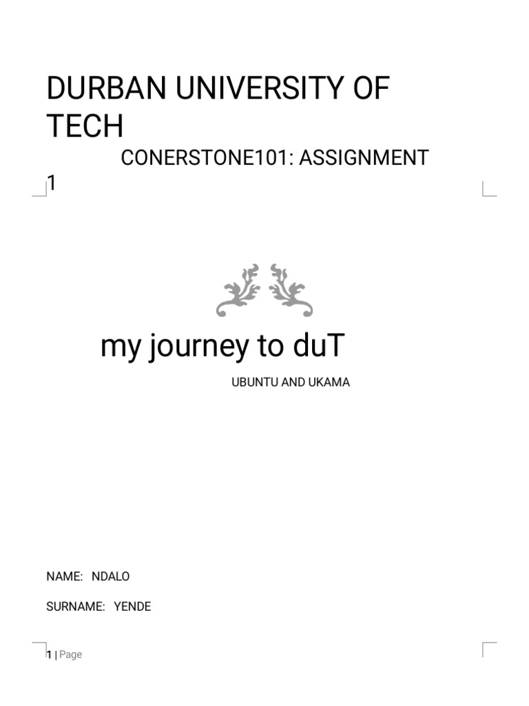 My Journey to Dut_Converted | PDF